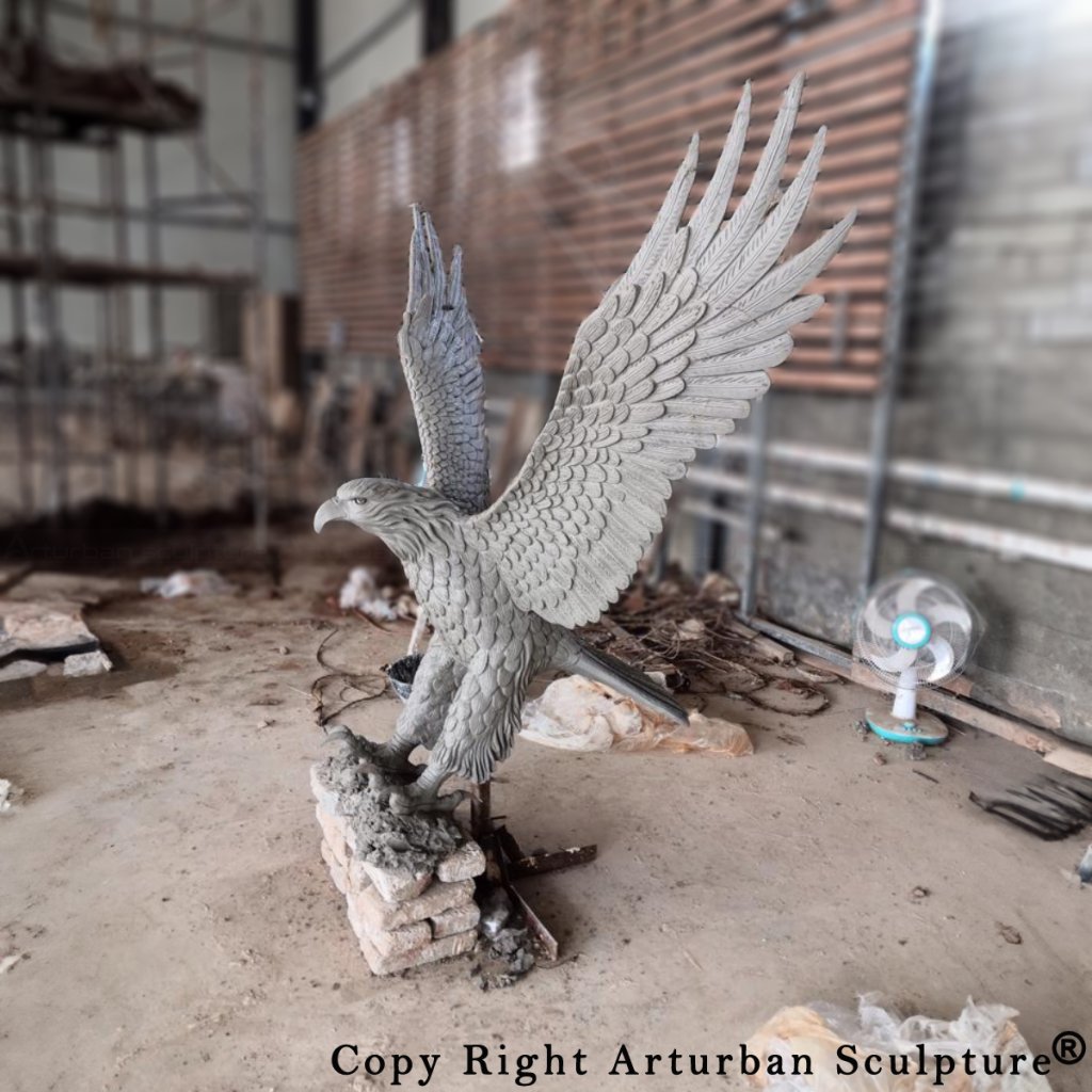 clay mold of Flying Eagle Statue