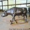 metal cow statue