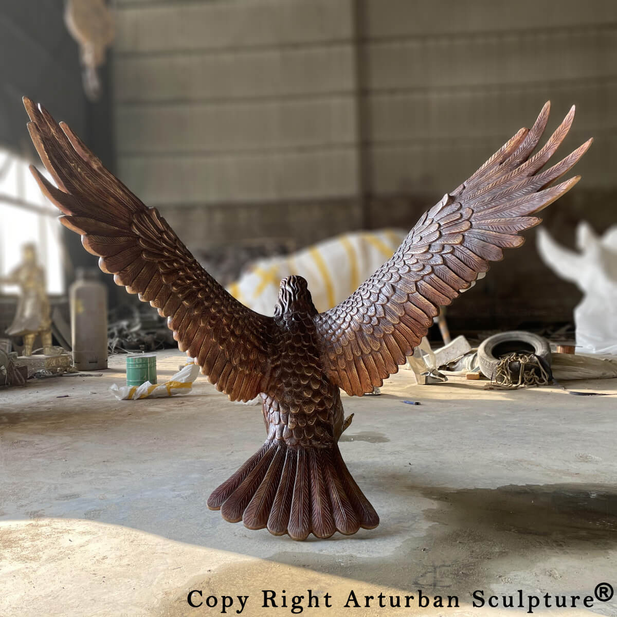 Flying Eagle Yard Ornament