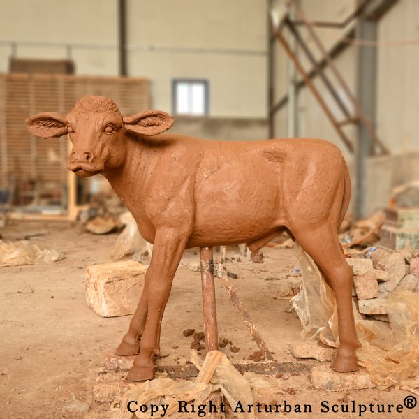 clay mold of Calf Statue