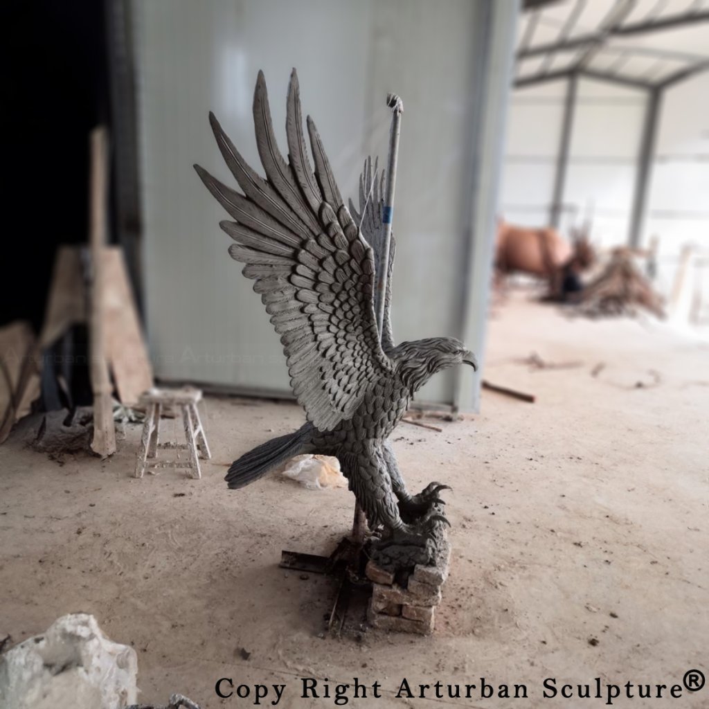 clay mold of Flying Eagle Statue