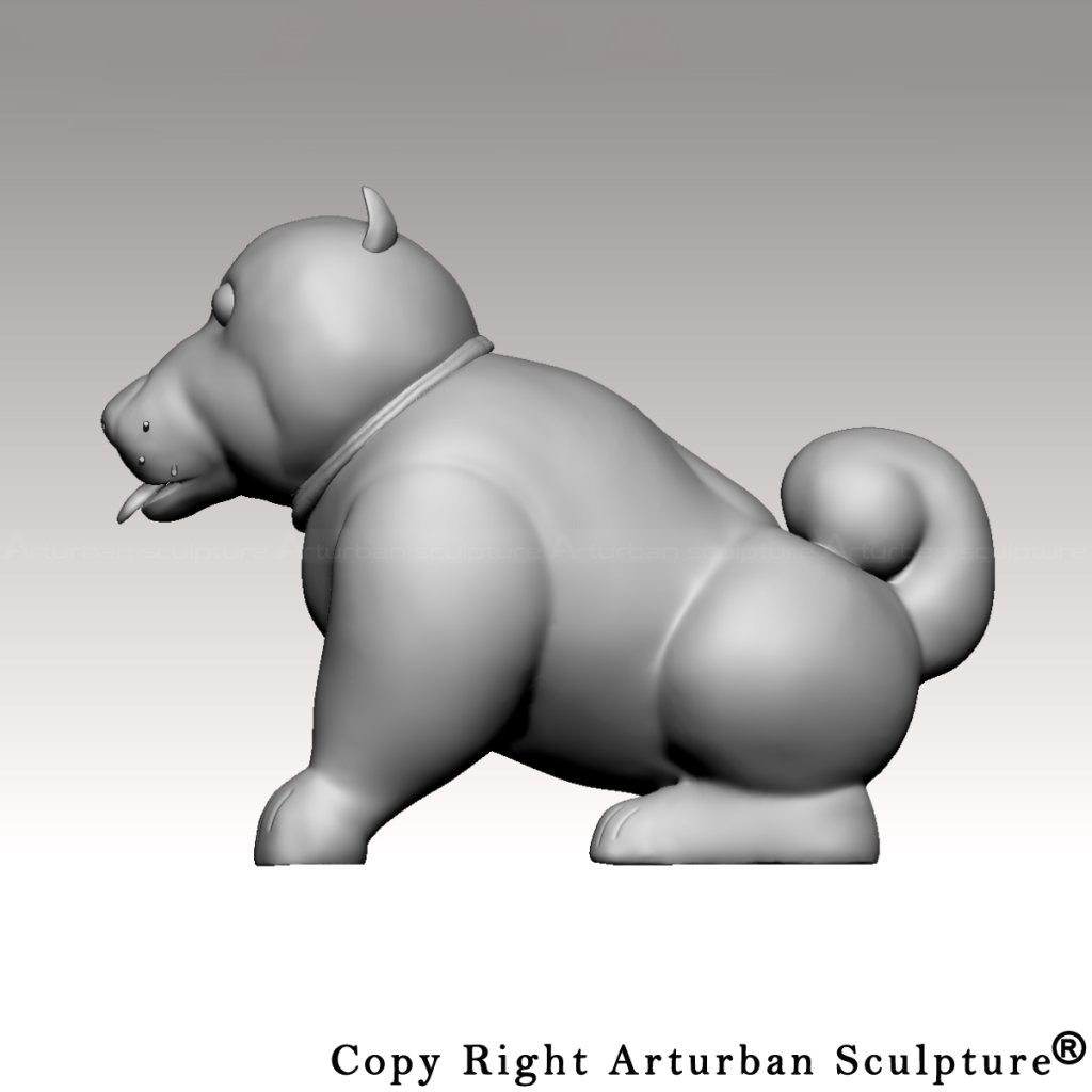 3D design of Botero Dog