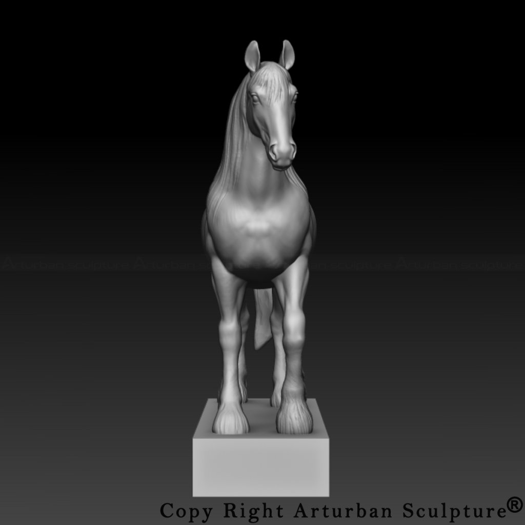 3D design of Draft Horse Statue