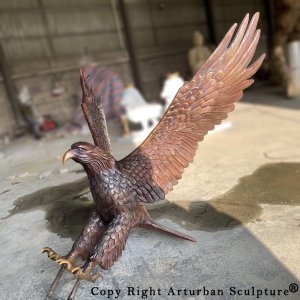 bronze eagle sculpture