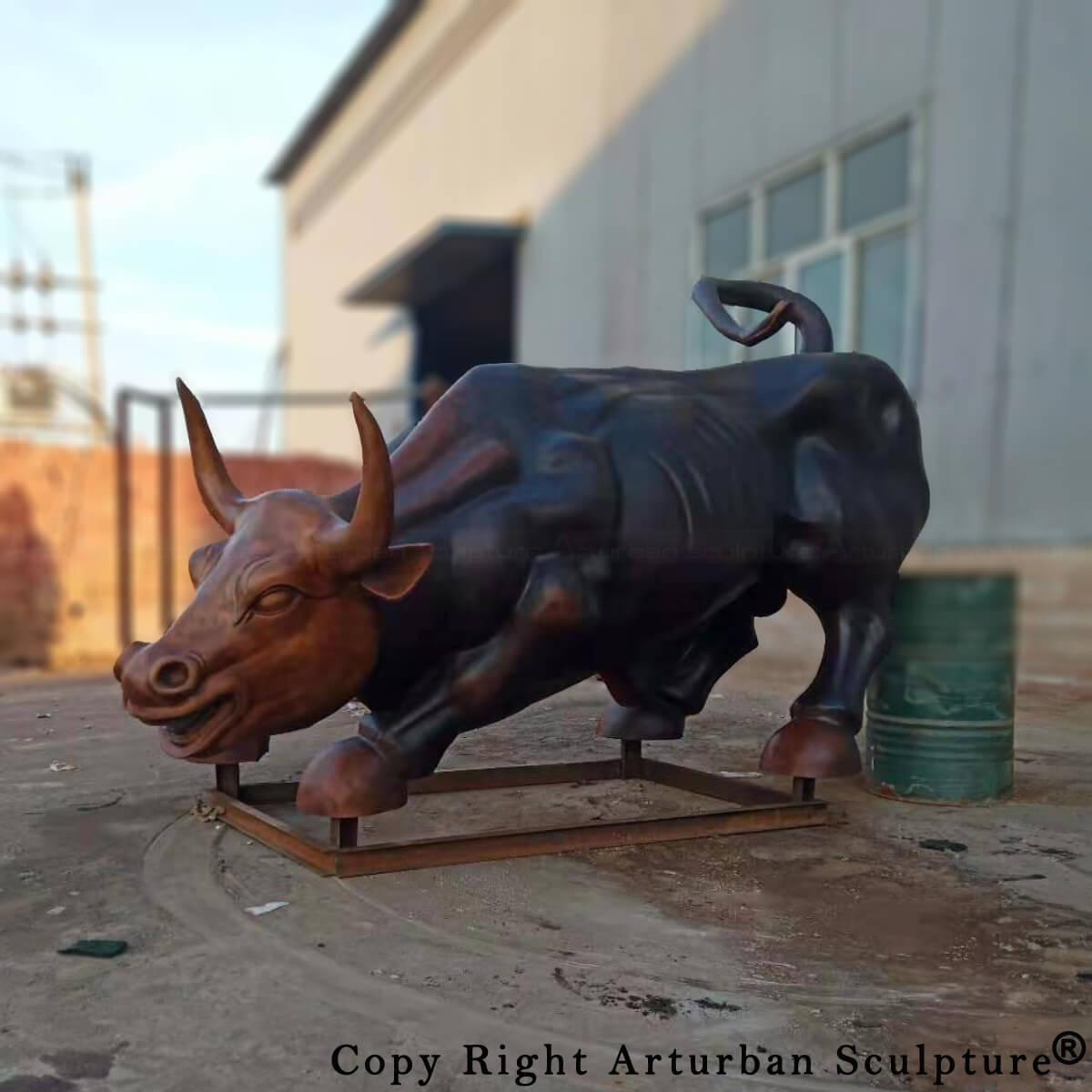 Stock Market Bull Sculpture