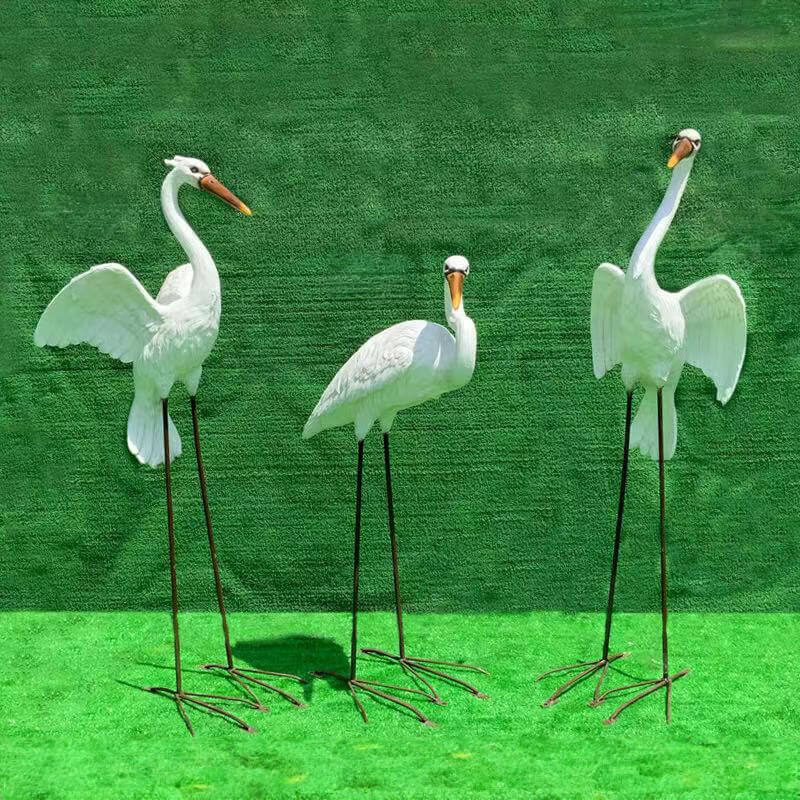 Egret Bird Statues