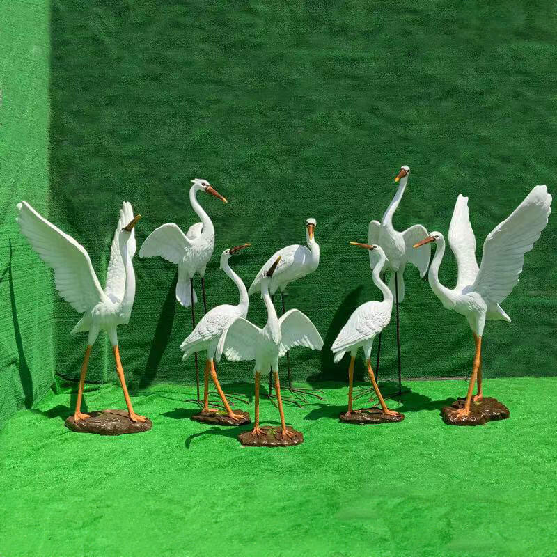 Egret Bird Statues