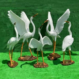 Egret Bird Statues