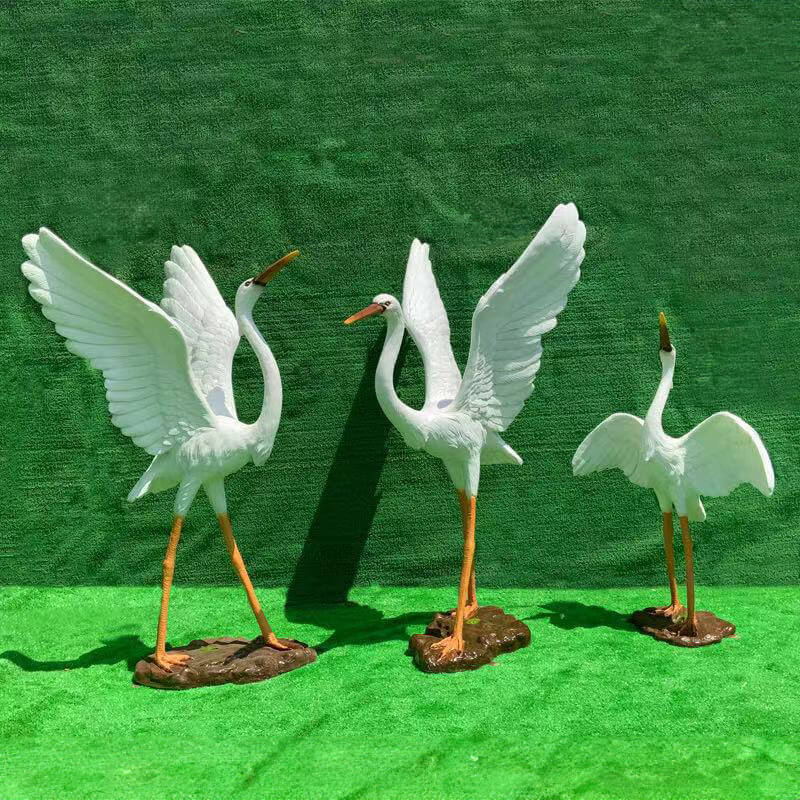 Egret Bird Statues