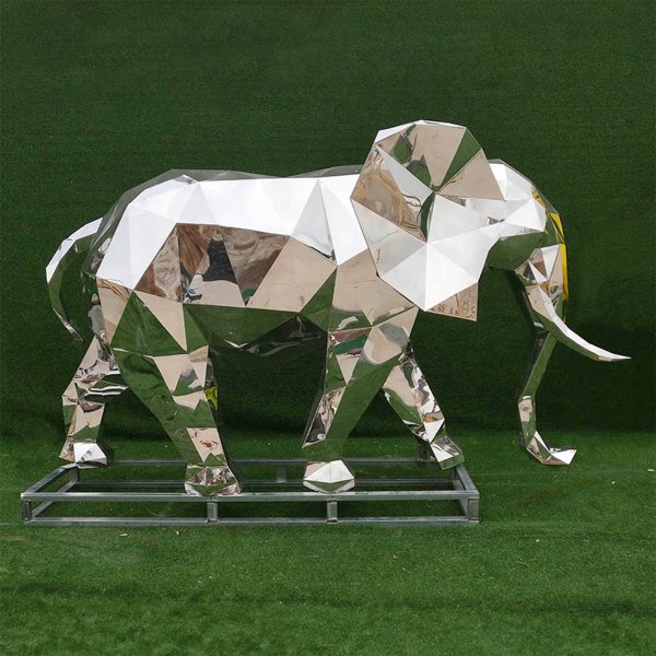 Geometric Elephant Sculpture