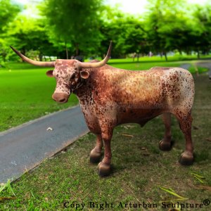 Longhorn Garden Statue