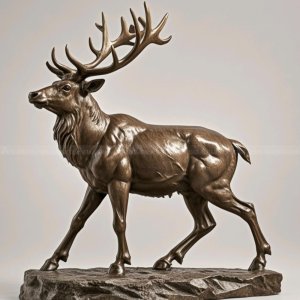 bronze life size elk statue